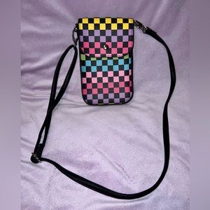 NWOT Checkered Phone Crossbody
